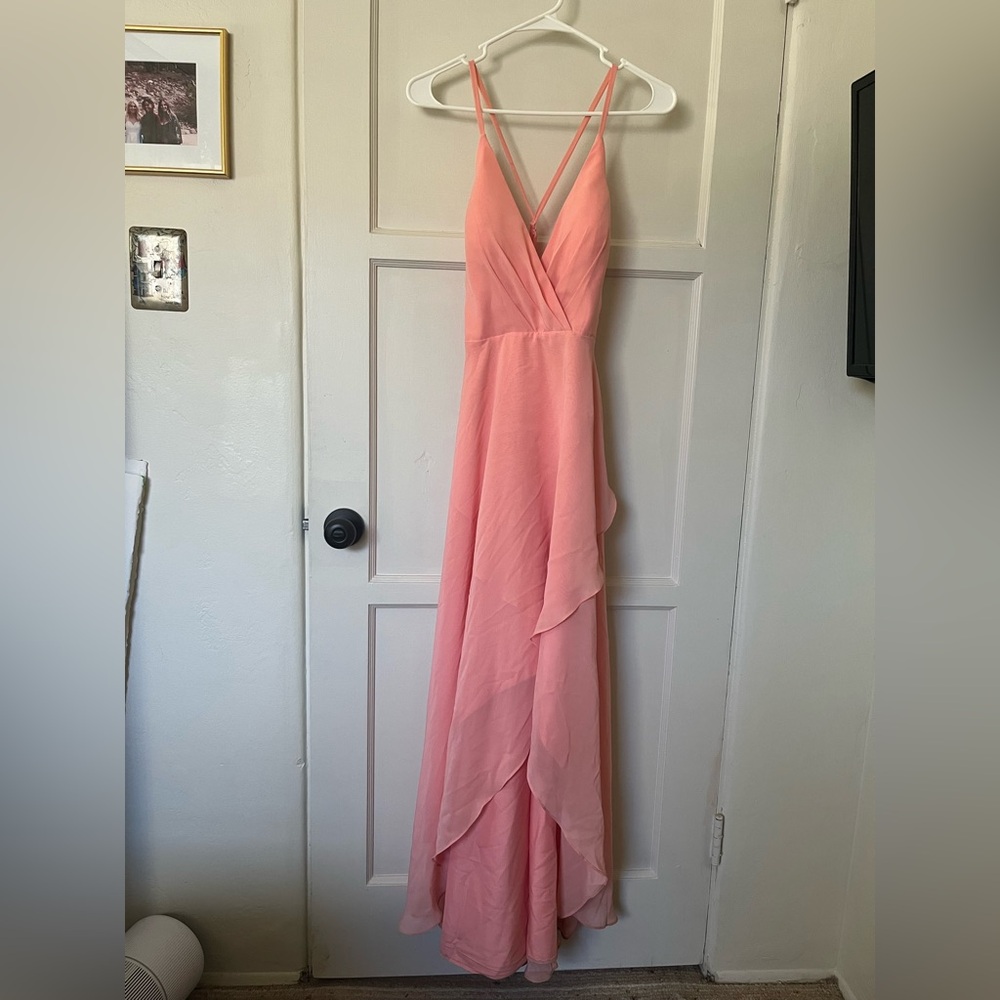 Coral bridesmaid dress